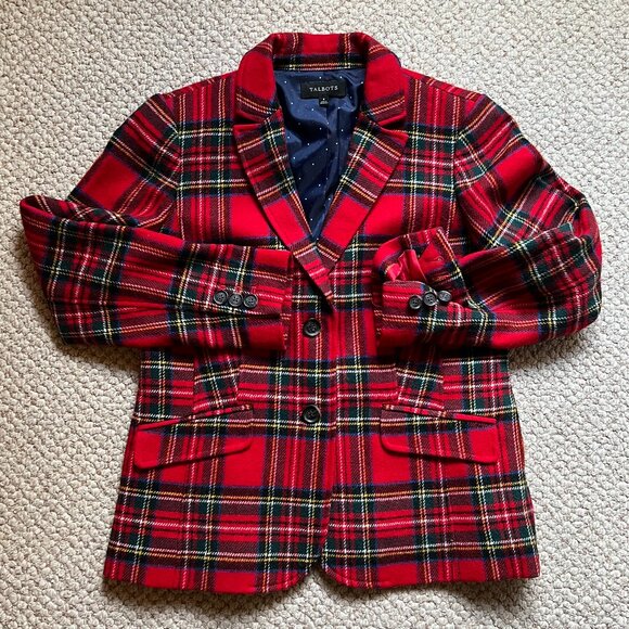TALBOTS - Shetland Wool Blazer - Plaid -- Excellent Condition - Picture 6 of 14